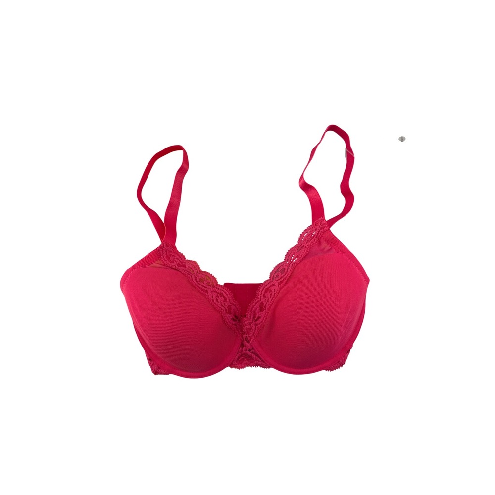 Natori Feathers Underwire Contour Bra Neon Rose Pink 741299 30D NEW